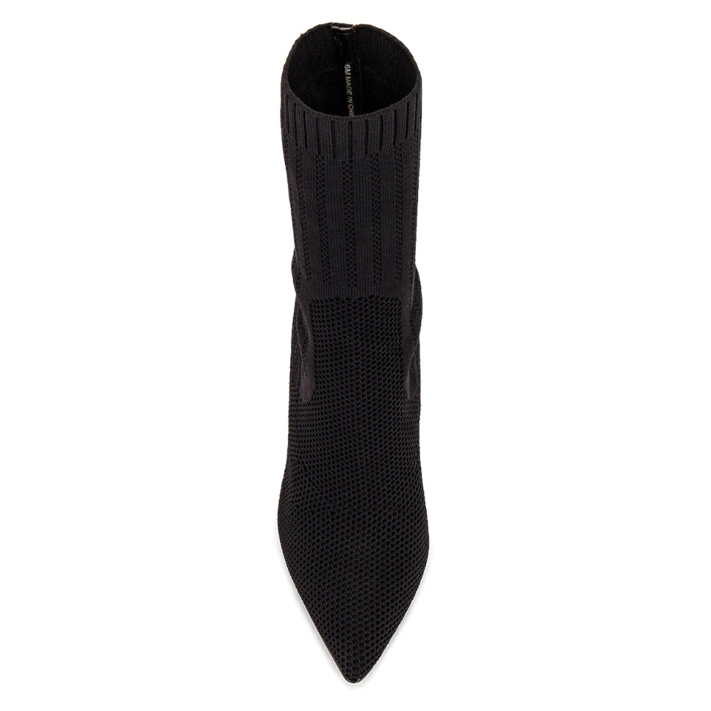 Sexy Sleek Steve Madden Black Knit Booties - Picture 8 of 11